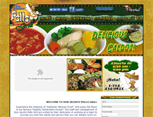 Tablet Screenshot of donjacintopollogrill.com